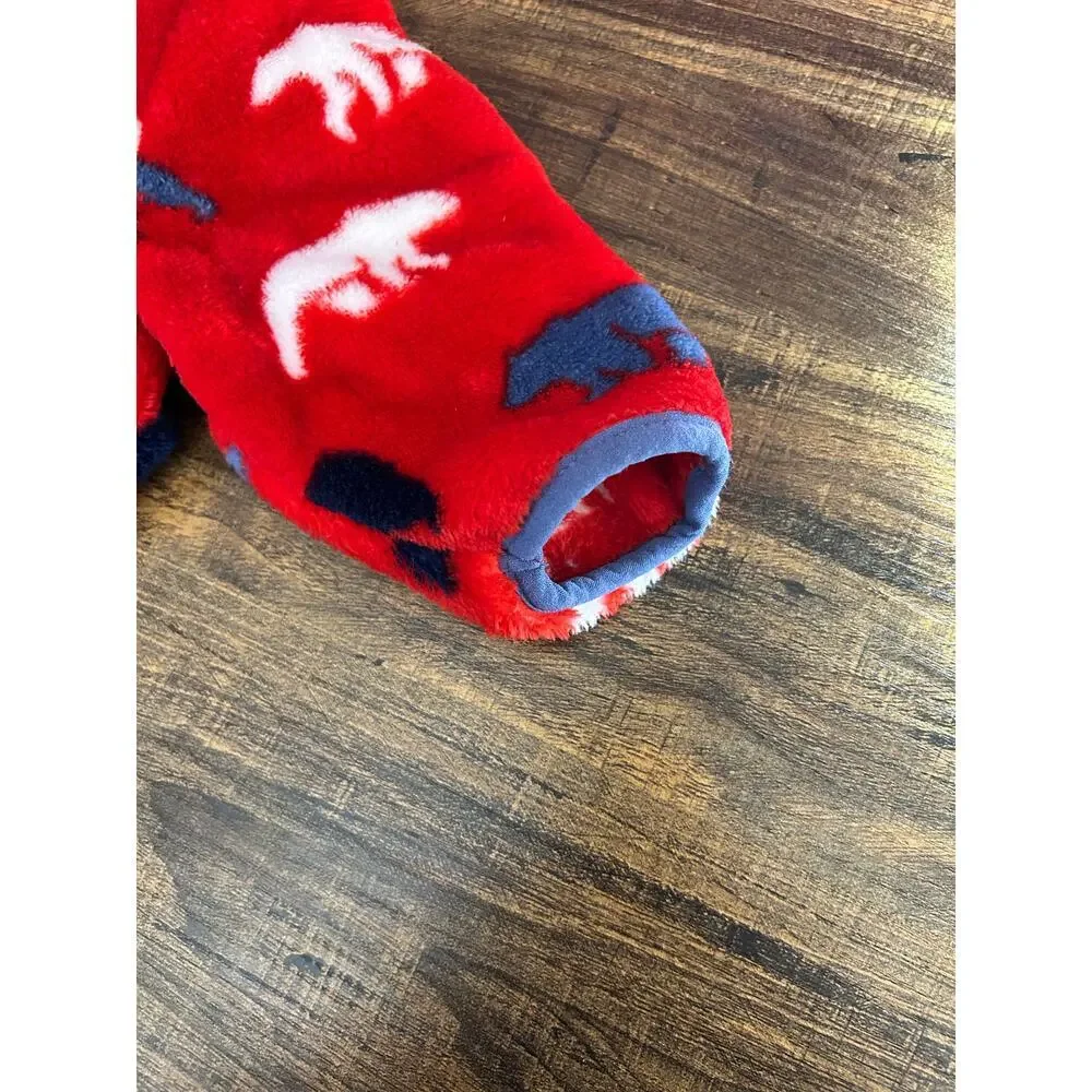 HATLEY Boy’s Wild Polar Bear Fuzzy Fleece Bundler / Size: 6-9 Months